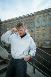 STARS ZIP-HOODIE HEATHER GREY