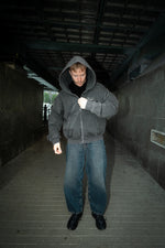 STARS ZIP-HOODIE WASHED ANTHRACITE